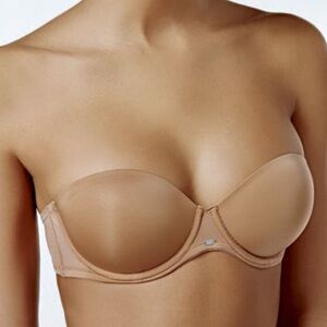 NWOT CALVIN KLEIN Naked Glamour Strapless Convertible Nude Push Up Bra 36C
